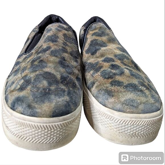 ASH Leather Suede Animal Print Platform Slip On Sneakers size 40 Unisex - Picture 7 of 15